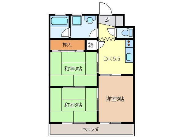 ｻｶｲﾋﾞﾙﾃﾞｨﾝｸﾞの物件間取画像